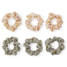 Mauli Rituals Hair Accessories Temple Blessed, Pure Silk Scrunchies, Set Of Six