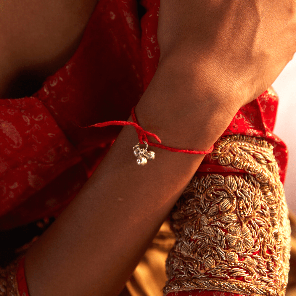 Mauli Rituals Sacred Red Thread Bracelet With Bells Sacred Red Thread Bracelet With Bells