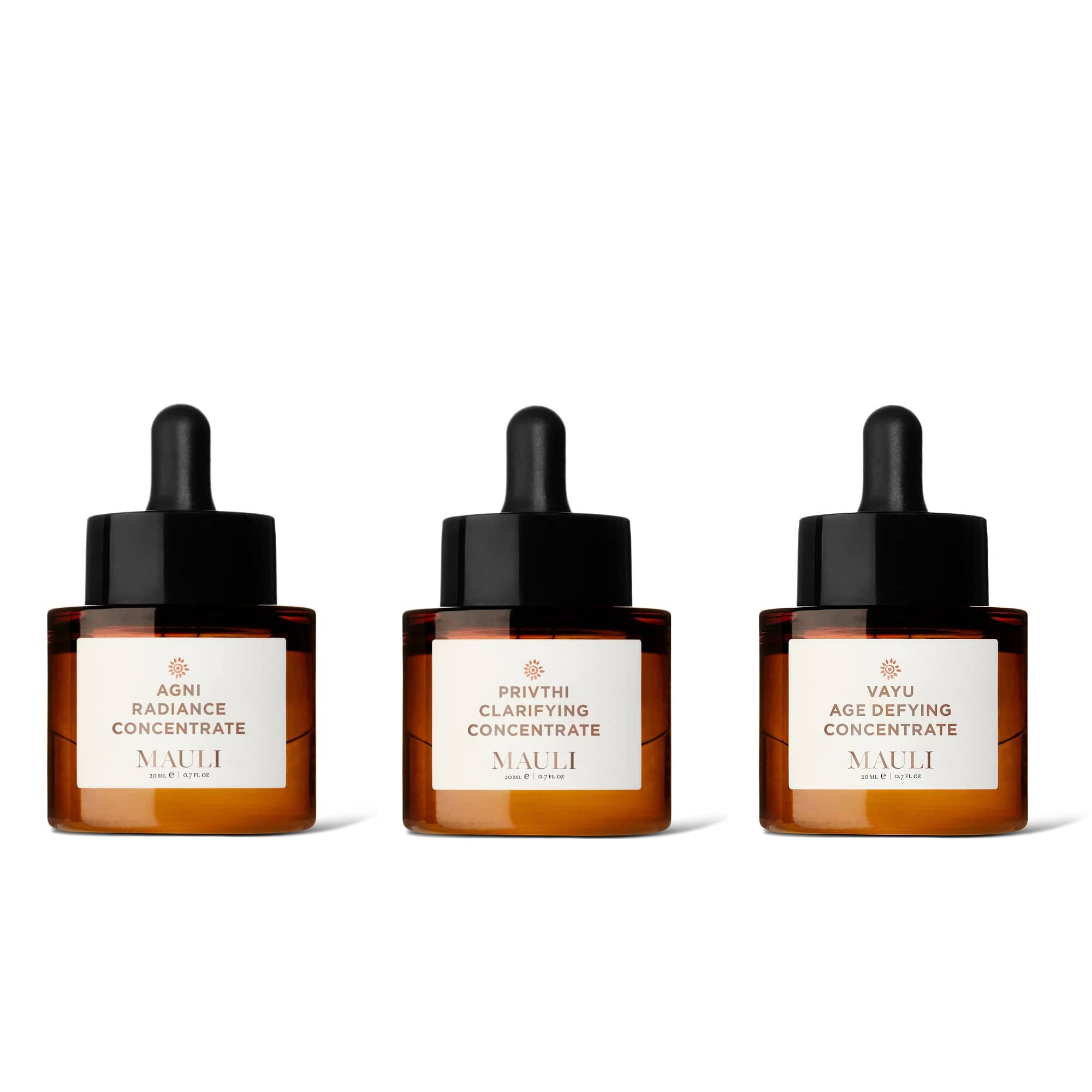 Mauli Rituals Skincare Trio, 3x15ml Skin-Perfecting Concentrates